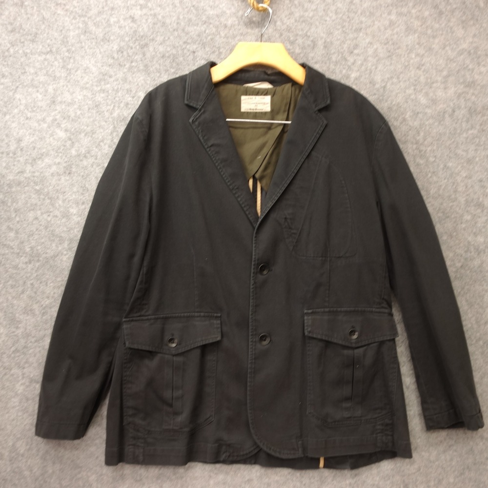 RAG BONE Sport Coat Mens 42 Short Black Unstructured Chore Jacket Utility Light